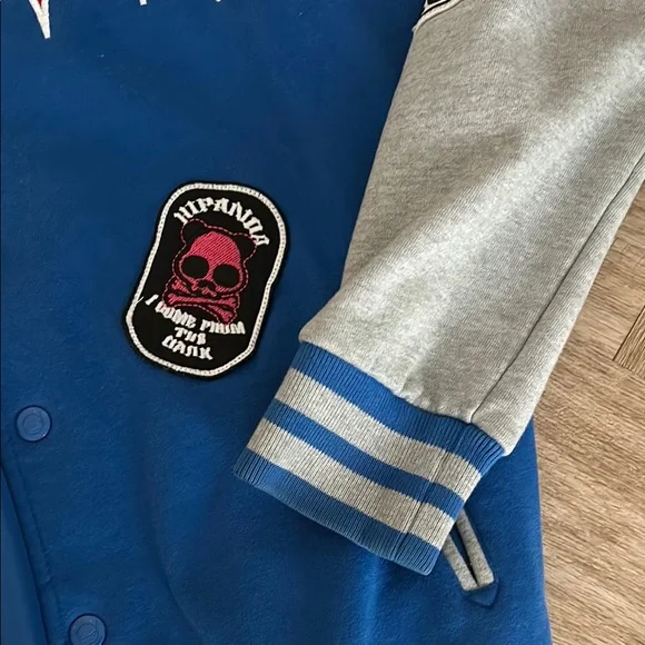 Hipanda Blue and Gray Varsity Jacket - Picture 4 of 10